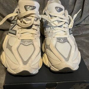 New Balance 9060 Beige and Light Gray Sneakers